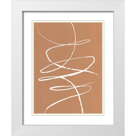 Terracotta Drift II White Modern Wood Framed Art Print with Double Matting by Warren, Annie