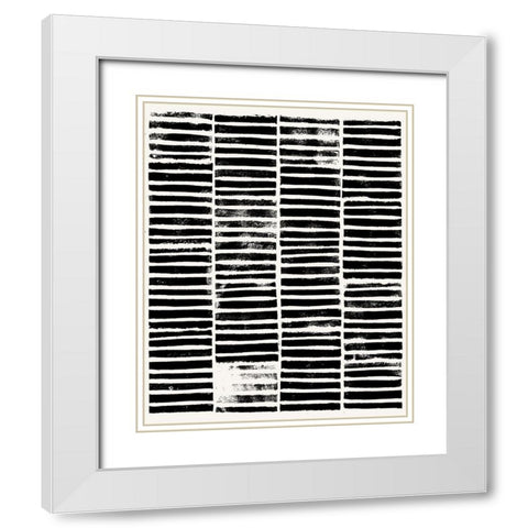 Dashed Codes II White Modern Wood Framed Art Print with Double Matting by Popp, Grace