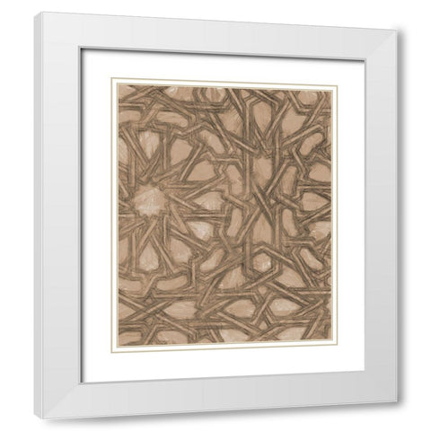 Ornamental Design II White Modern Wood Framed Art Print with Double Matting by Saunders, Alonzo