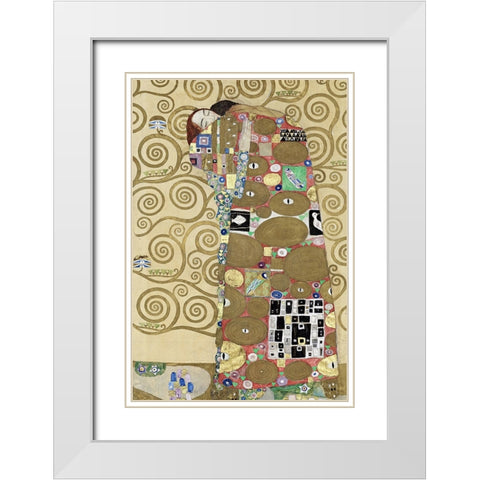 Fulfillment White Modern Wood Framed Art Print with Double Matting by Klimt, Gustav