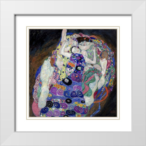 The Virgin White Modern Wood Framed Art Print with Double Matting by Klimt, Gustav