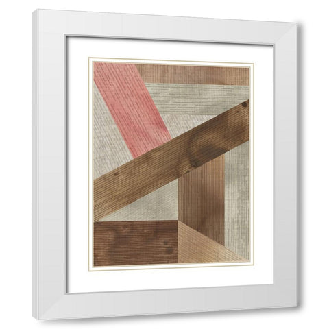 Texture Puzzle I White Modern Wood Framed Art Print with Double Matting by Vess, June Erica