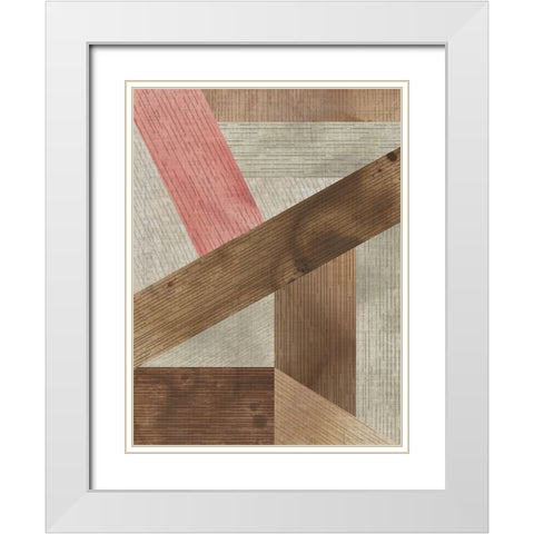 Texture Puzzle I White Modern Wood Framed Art Print with Double Matting by Vess, June Erica