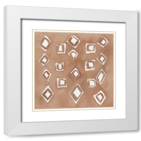 Earth Patterns I White Modern Wood Framed Art Print with Double Matting by Barnes, Victoria