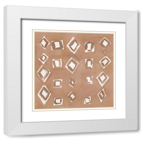 Earth Patterns II White Modern Wood Framed Art Print with Double Matting by Barnes, Victoria