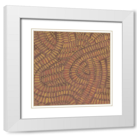 Woven Undulation II White Modern Wood Framed Art Print with Double Matting by Wang, Melissa