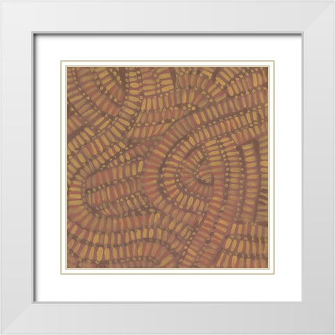 Woven Undulation II White Modern Wood Framed Art Print with Double Matting by Wang, Melissa