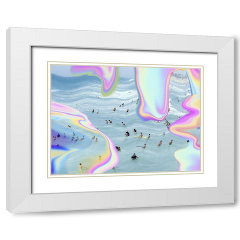 Summer Heatwave I White Modern Wood Framed Art Print with Double Matting by Barnes, Victoria