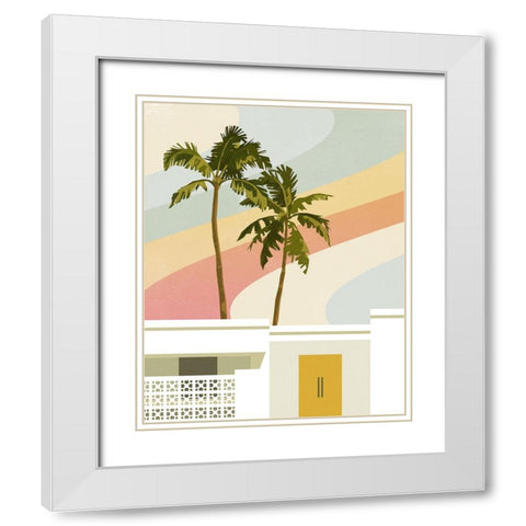 Palm Springs Paradise I White Modern Wood Framed Art Print with Double Matting by Barnes, Victoria