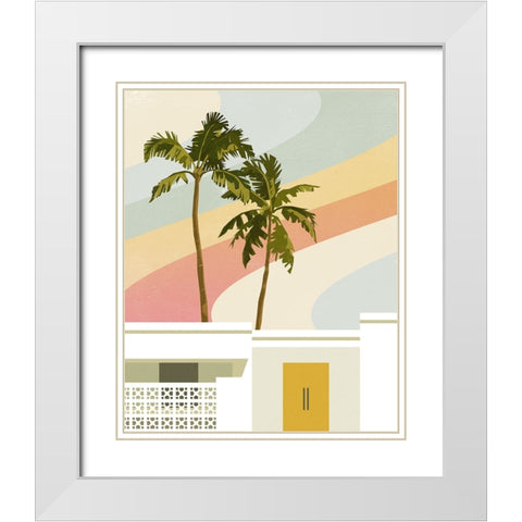 Palm Springs Paradise I White Modern Wood Framed Art Print with Double Matting by Barnes, Victoria