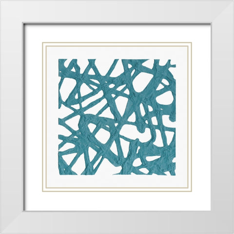 Casting the Net II White Modern Wood Framed Art Print with Double Matting by Saunders, Alonzo