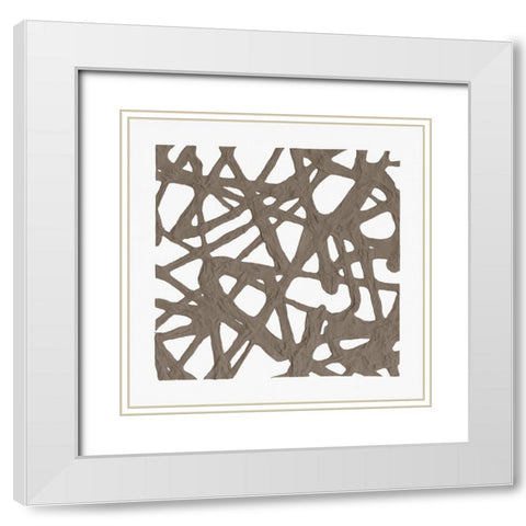 Casting the Net III White Modern Wood Framed Art Print with Double Matting by Saunders, Alonzo