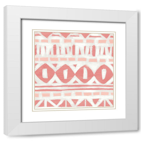 Blush Loom I White Modern Wood Framed Art Print with Double Matting by Vess, June Erica
