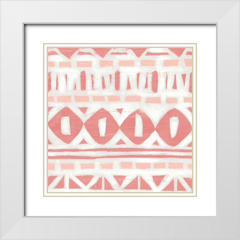 Blush Loom I White Modern Wood Framed Art Print with Double Matting by Vess, June Erica