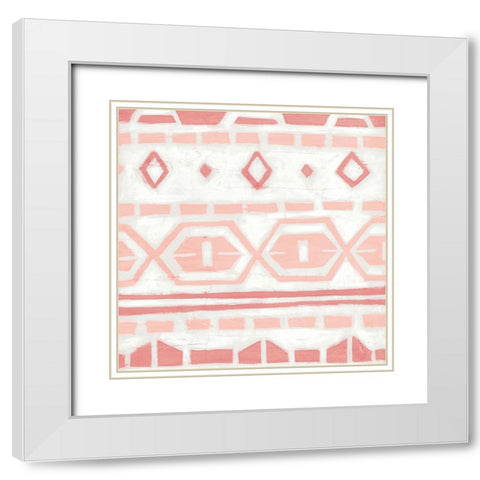 Blush Loom II White Modern Wood Framed Art Print with Double Matting by Vess, June Erica