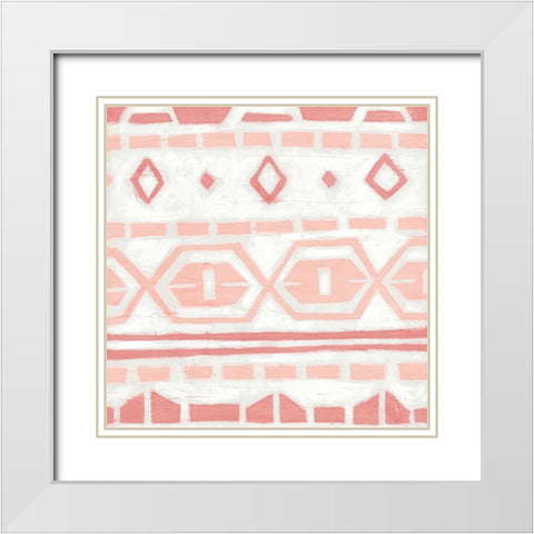 Blush Loom II White Modern Wood Framed Art Print with Double Matting by Vess, June Erica