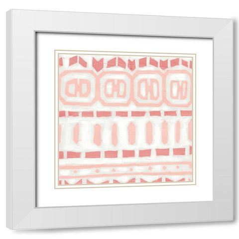 Blush Loom III White Modern Wood Framed Art Print with Double Matting by Vess, June Erica