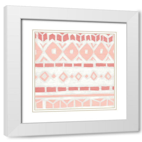 Blush Loom IV White Modern Wood Framed Art Print with Double Matting by Vess, June Erica