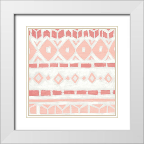 Blush Loom IV White Modern Wood Framed Art Print with Double Matting by Vess, June Erica