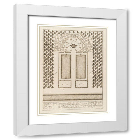 Antiquities of Pola, Ancient Blueprints II White Modern Wood Framed Art Print with Double Matting by Unknown