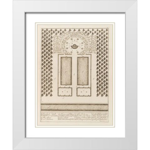 Antiquities of Pola, Ancient Blueprints II White Modern Wood Framed Art Print with Double Matting by Unknown