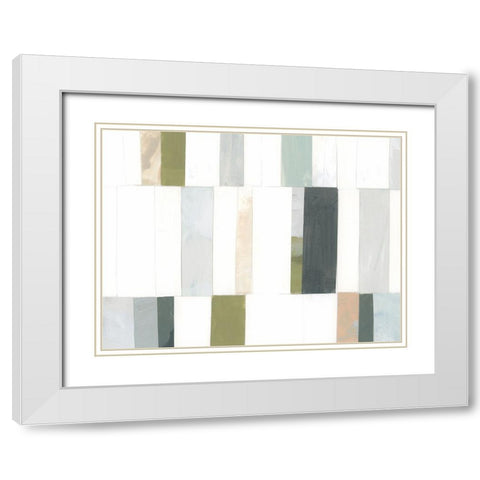 Litmus Collage I White Modern Wood Framed Art Print with Double Matting by Vess, June Erica
