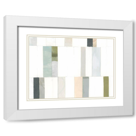 Litmus Collage II White Modern Wood Framed Art Print with Double Matting by Vess, June Erica