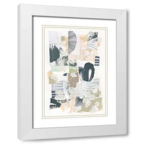 Washi Panel II White Modern Wood Framed Art Print with Double Matting by Vess, June Erica