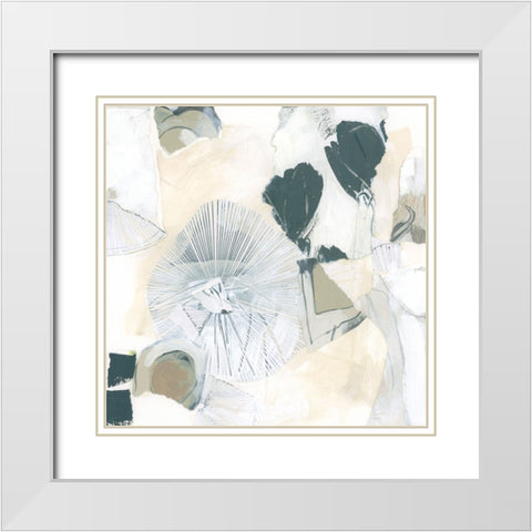Neutral Impetus I White Modern Wood Framed Art Print with Double Matting by Vess, June Erica