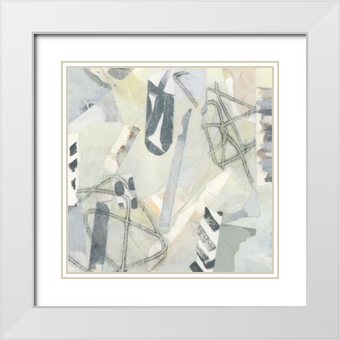 Micro Flotsam I White Modern Wood Framed Art Print with Double Matting by Vess, June Erica