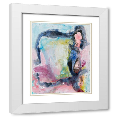 Prism Mirror I White Modern Wood Framed Art Print with Double Matting by Willett, Michael