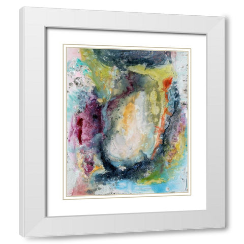 Prism Mirror II White Modern Wood Framed Art Print with Double Matting by Willett, Michael