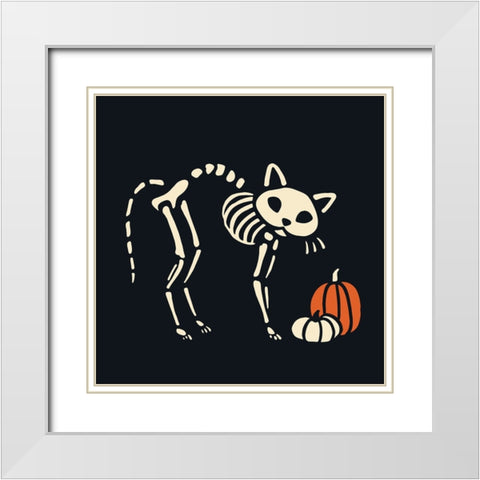 Skelepet V White Modern Wood Framed Art Print with Double Matting by Barnes, Victoria