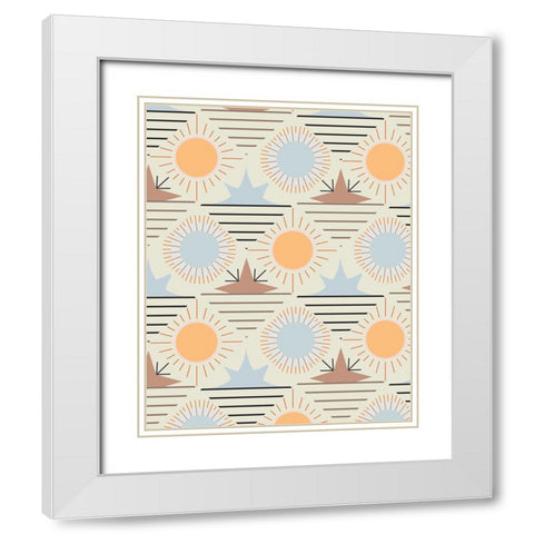 Sunrise Passage II White Modern Wood Framed Art Print with Double Matting by Wang, Melissa