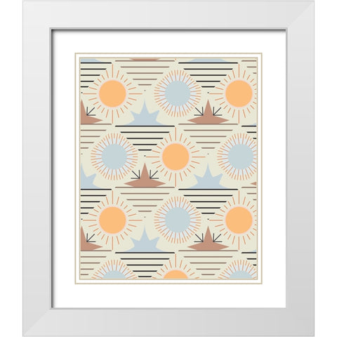 Sunrise Passage II White Modern Wood Framed Art Print with Double Matting by Wang, Melissa