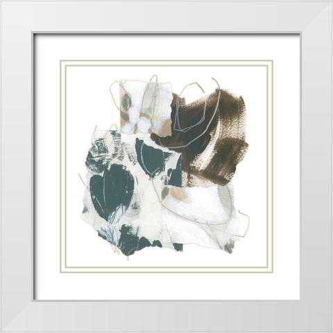 Cortar II White Modern Wood Framed Art Print with Double Matting by Vess, June Erica