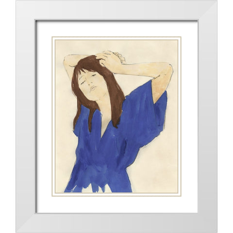 Fashion Maven I White Modern Wood Framed Art Print with Double Matting by Barnes, Victoria