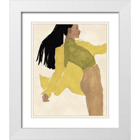 Fashion Maven III White Modern Wood Framed Art Print with Double Matting by Barnes, Victoria