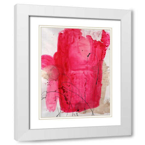 Jovial III White Modern Wood Framed Art Print with Double Matting by Drotar, Rikki