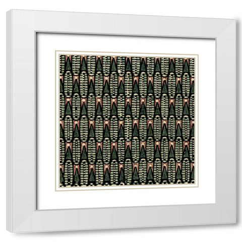 Vintage Patternbook VI White Modern Wood Framed Art Print with Double Matting by Vision Studio