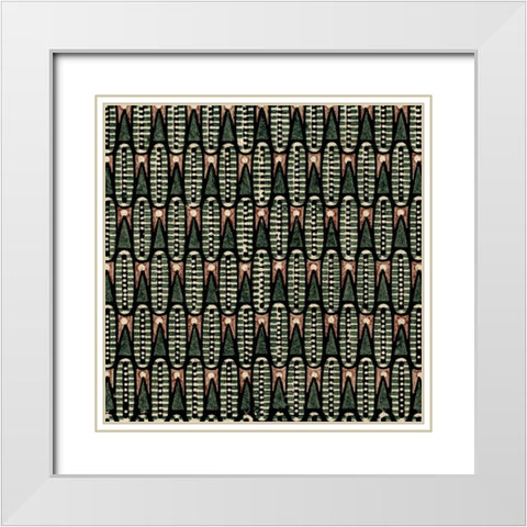 Vintage Patternbook VI White Modern Wood Framed Art Print with Double Matting by Vision Studio
