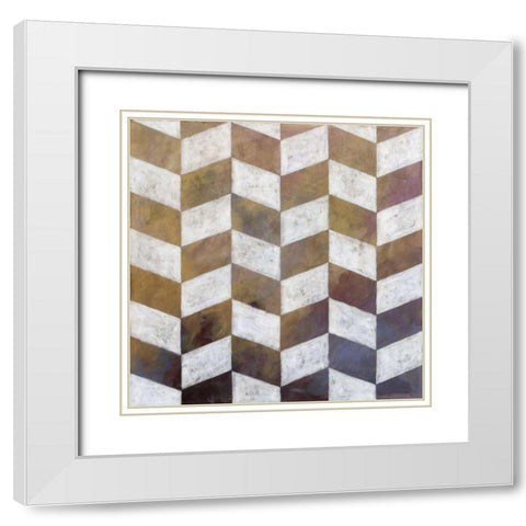 Royal Pattern IV White Modern Wood Framed Art Print with Double Matting by Meagher, Megan