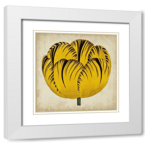 Pop Floral I White Modern Wood Framed Art Print with Double Matting by Vision Studio