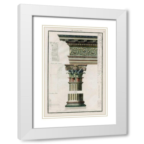 The Corinthian Order White Modern Wood Framed Art Print with Double Matting by Richardson