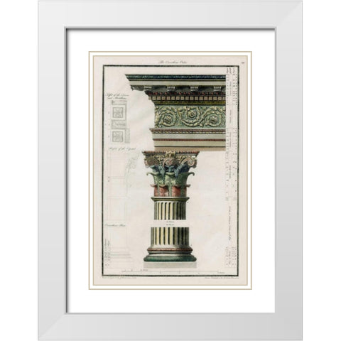 The Corinthian Order White Modern Wood Framed Art Print with Double Matting by Richardson
