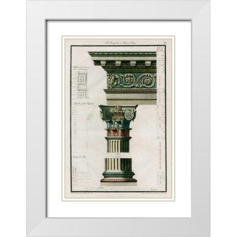 The Composite Order White Modern Wood Framed Art Print with Double Matting by Richardson