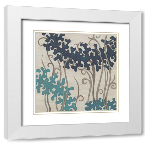 Coral Oasis II White Modern Wood Framed Art Print with Double Matting by Vess, June Erica