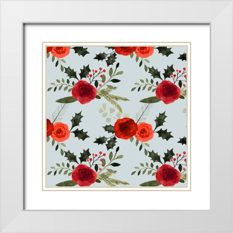 Snow Globe Village Collection F White Modern Wood Framed Art Print with Double Matting by Barnes, Victoria