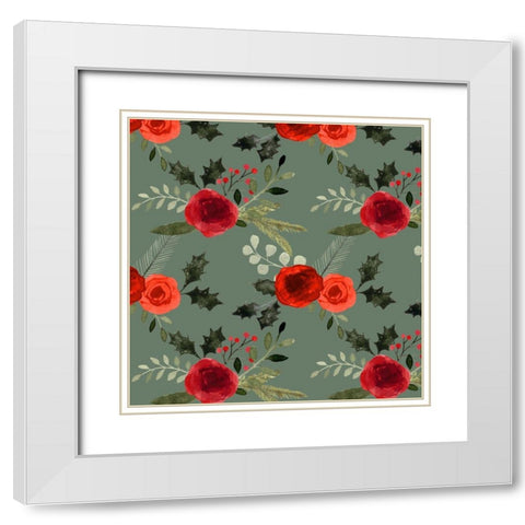 Snow Globe Village Collection G White Modern Wood Framed Art Print with Double Matting by Barnes, Victoria