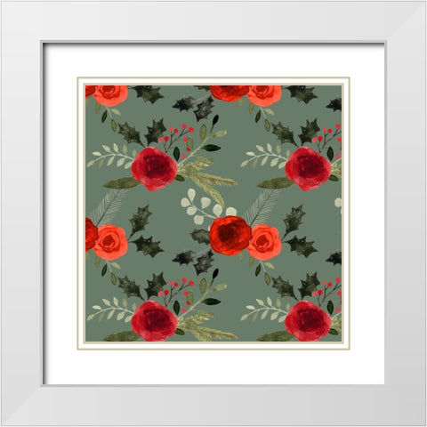 Snow Globe Village Collection G White Modern Wood Framed Art Print with Double Matting by Barnes, Victoria